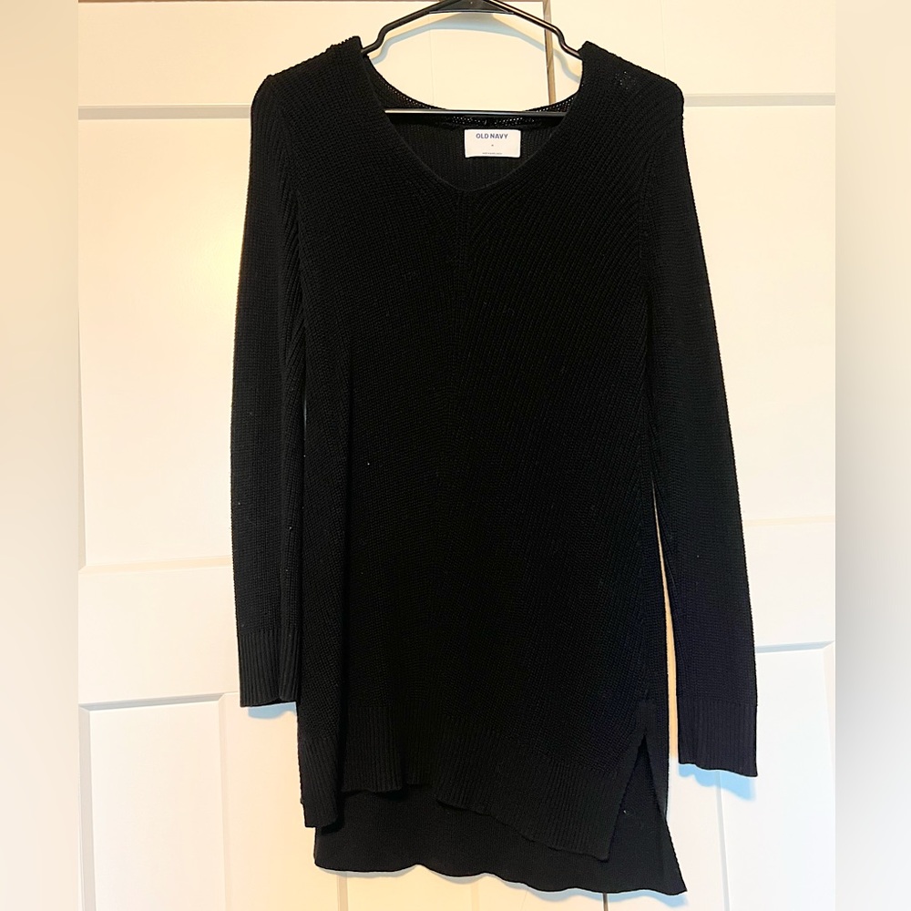Old Navy Black fitted long sweater.